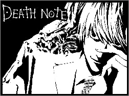 chłopak, szkic, Death Note, krawat